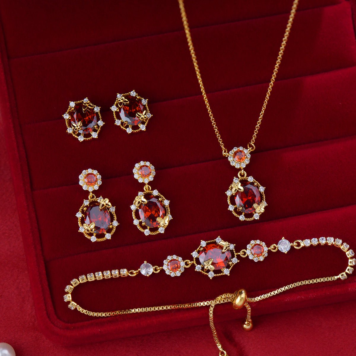 Scarlet Butterfly Necklace