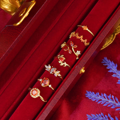 Scarlet Festoon Ring