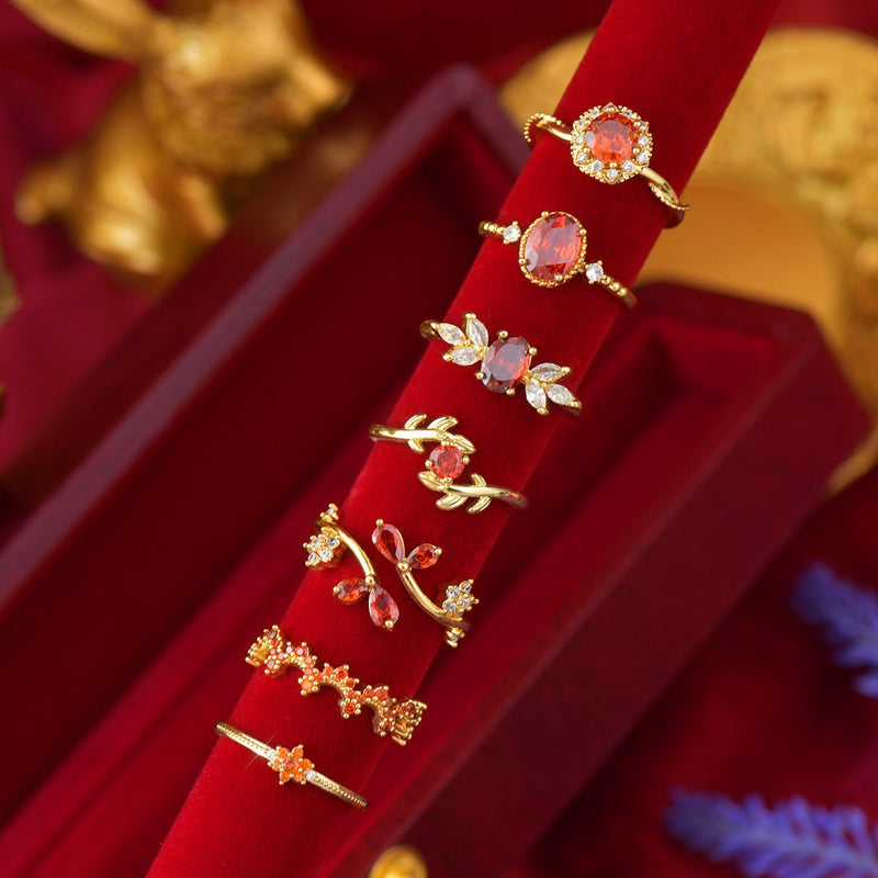 Scarlet Festoon Ring