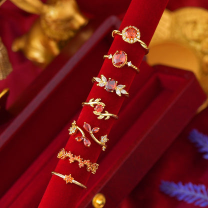 Scarlet Fleur Ring