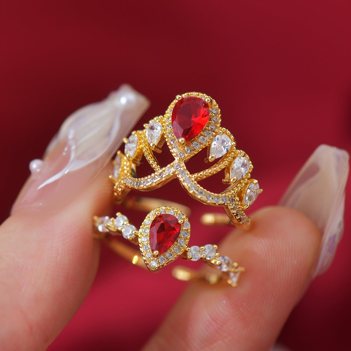 Scarlet Halo Ring