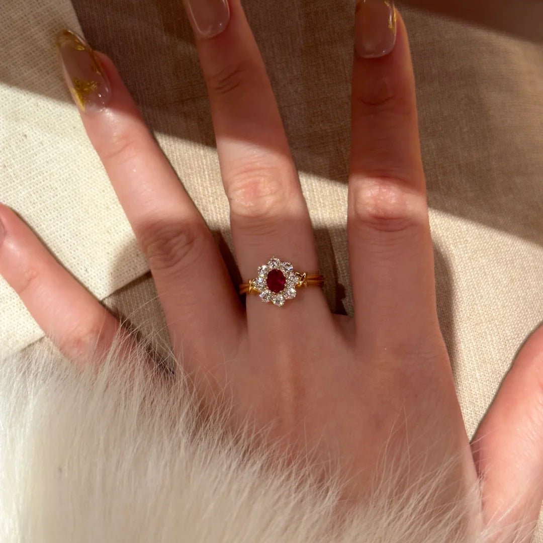 Scarlet Rosette Ring