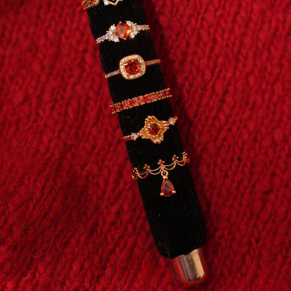 Scarlet Sunflare Ring