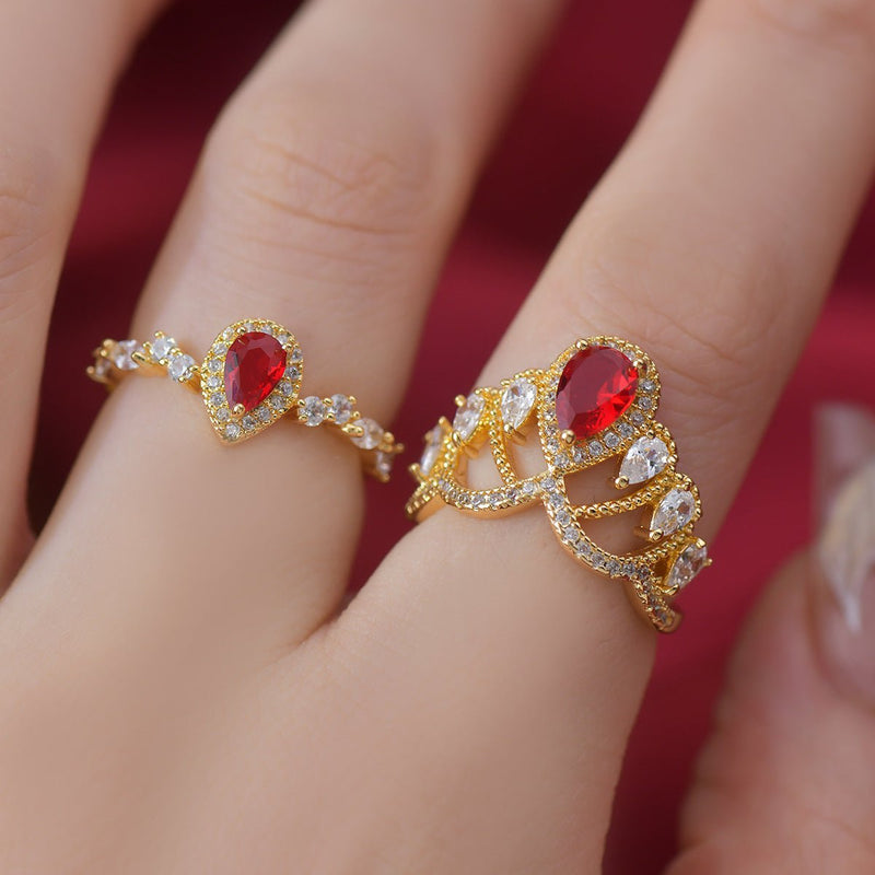 Scarlet Tiara Ring