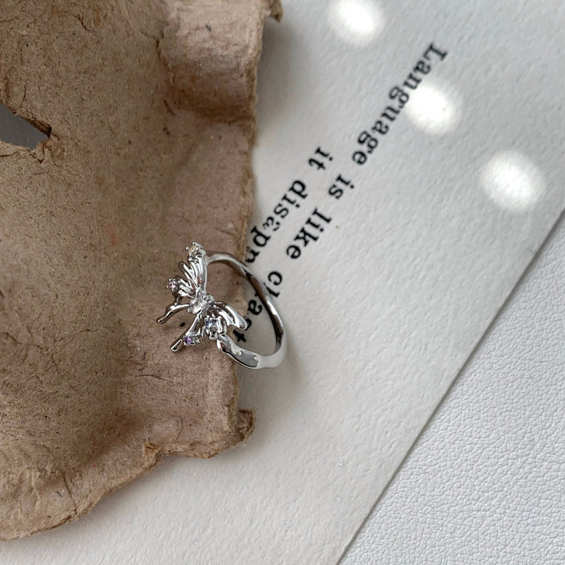 [] Lana Silver Butterfly Ring