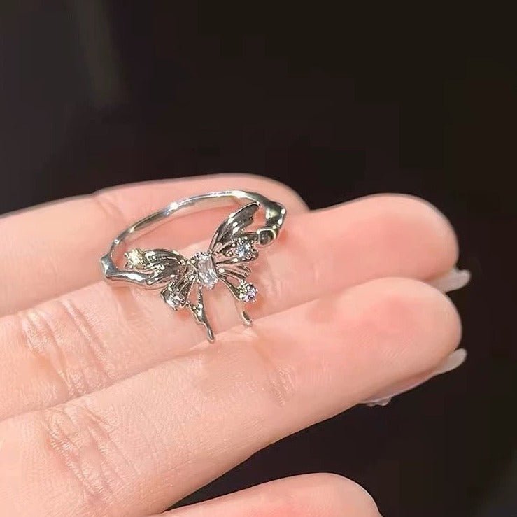 [] Lana Silver Butterfly Ring