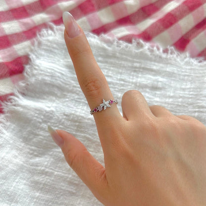 [] Riley Flower Ring in Silver