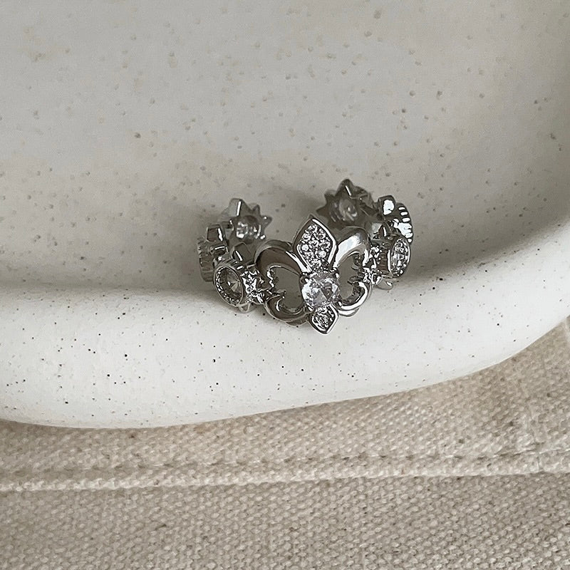 Silver Iris Ring