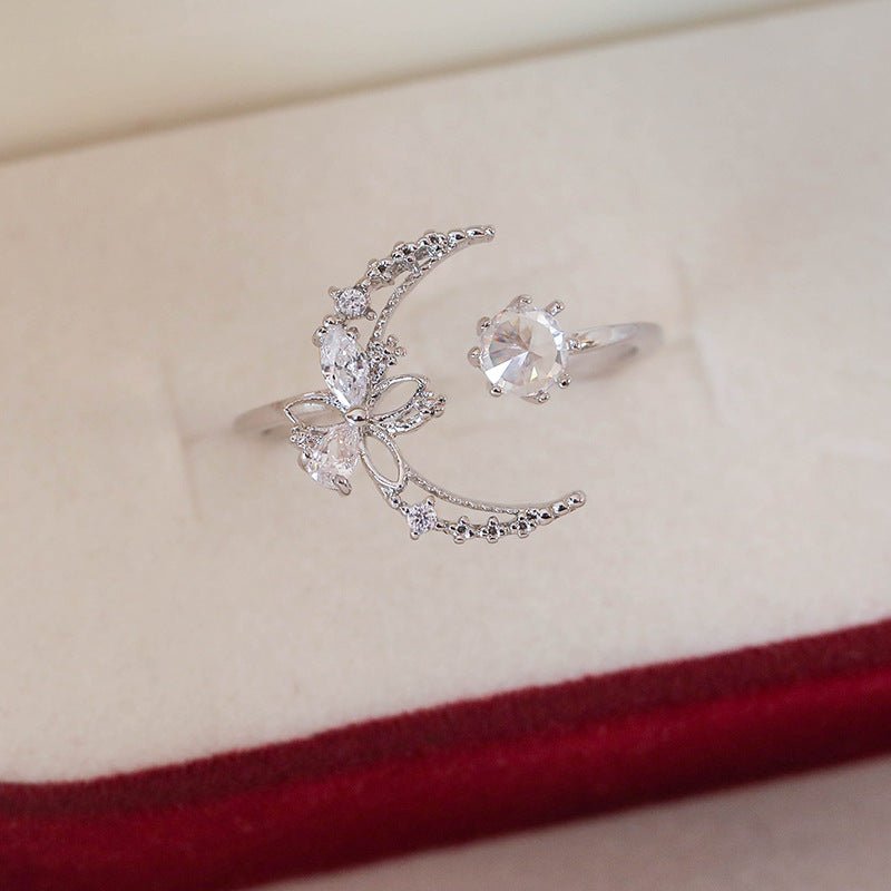 Silver Moonflower Ring