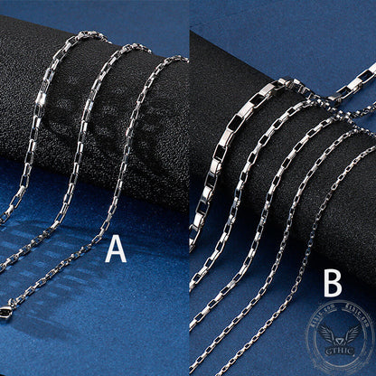 Simple Stainless Steel Box Chain