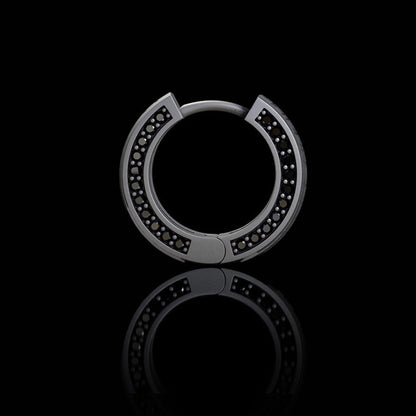 Simple Viking Runes Zircon Sterling Silver Stud Earrings