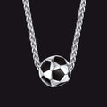 3d Soccer Pendant Sport Necklace for