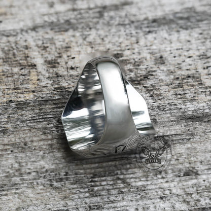 St Christopher Protect Us Stainless Steel Ring