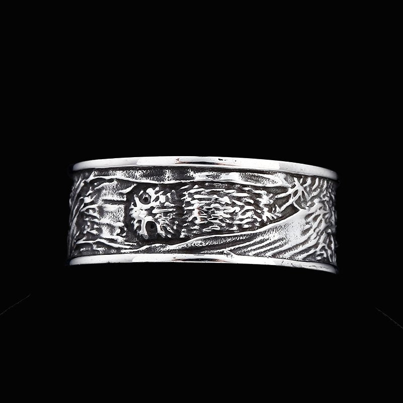 Stainless Steel Owl Ring