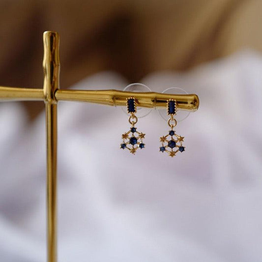 Star Earrings (blue/green)