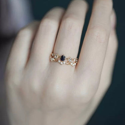 Starlit Noir Ring Set