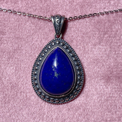 Sterling Silver Amethyst Pendant for Healing & Meditation