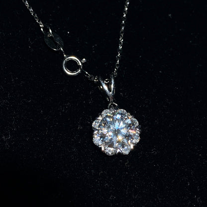 Sterling Silver Moissanite Pendant 1-5ct Spiritual Healing