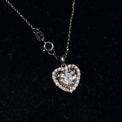 Sterling Silver Moissanite Pendant 1-5ct Spiritual Healing