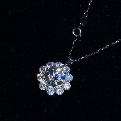 Sterling Silver Moissanite Pendant 1-5ct Spiritual Healing