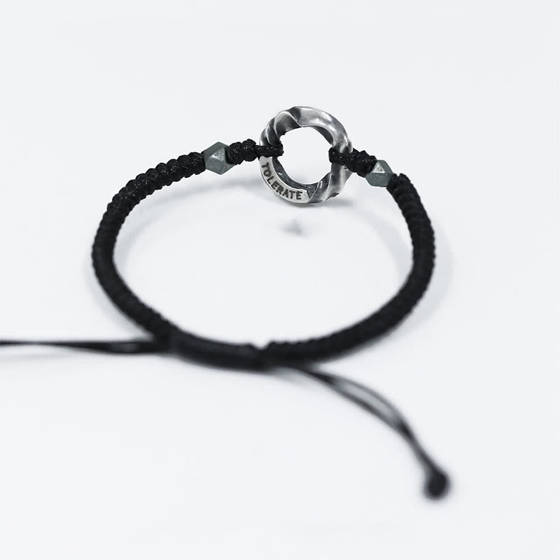 Sterling Silver Peace Buckle Protection Bracelet