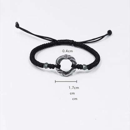 Sterling Silver Peace Buckle Protection Bracelet