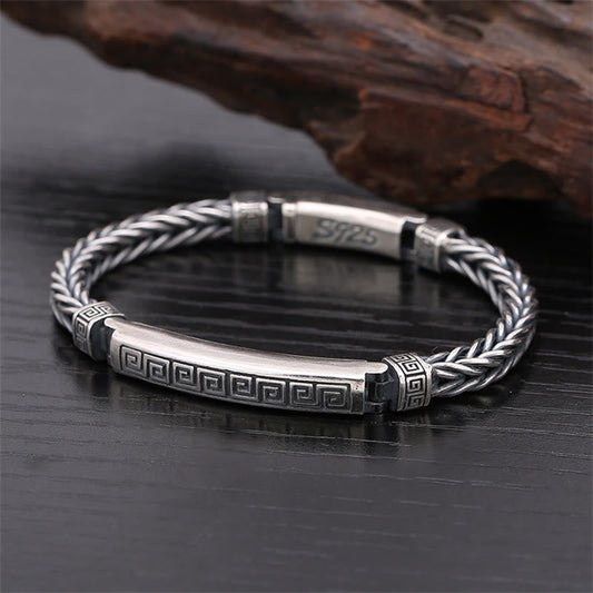 Swastika Pattern Spiritual Luck Bracelet Copper 18-22cm