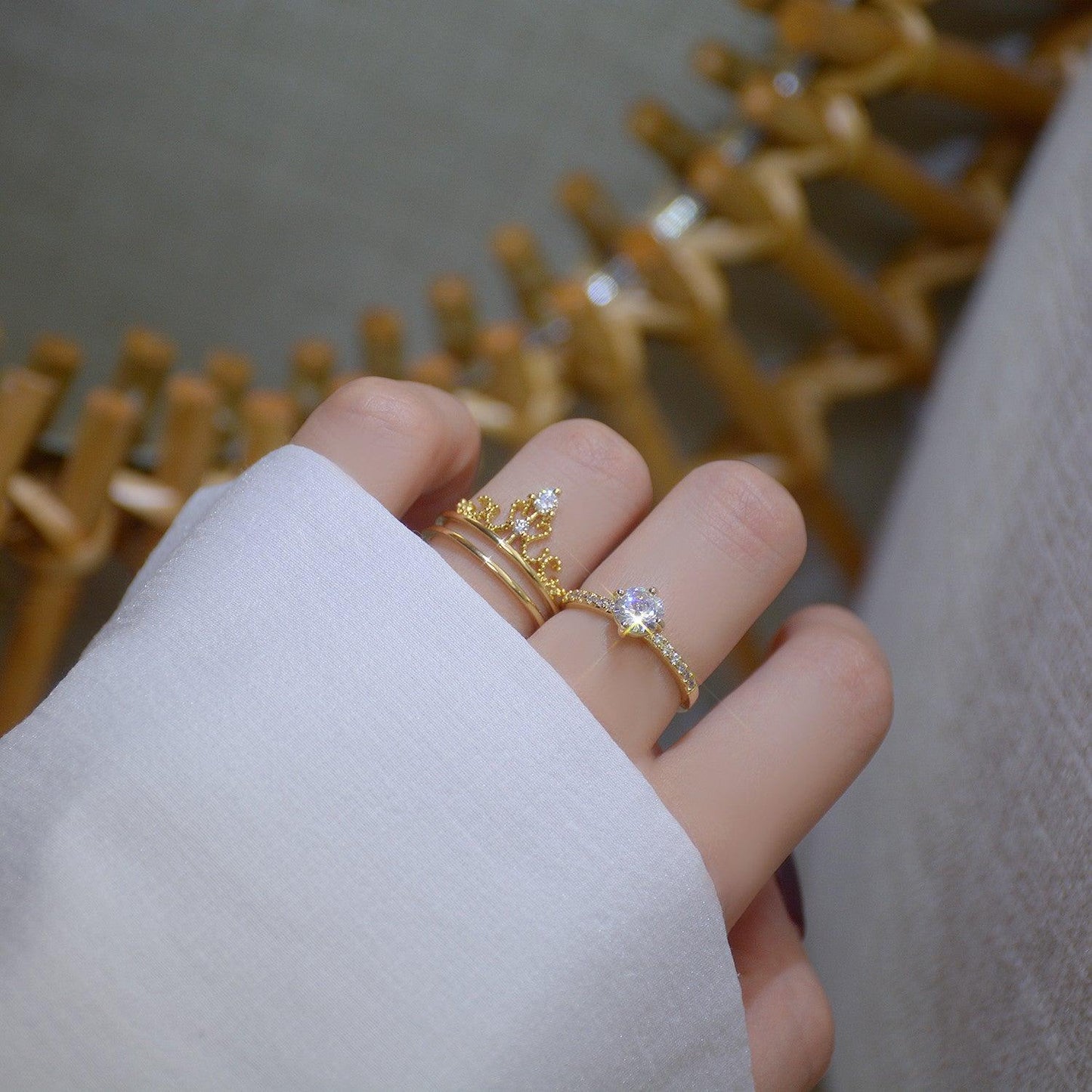 [sample ] Tiara Ring Set