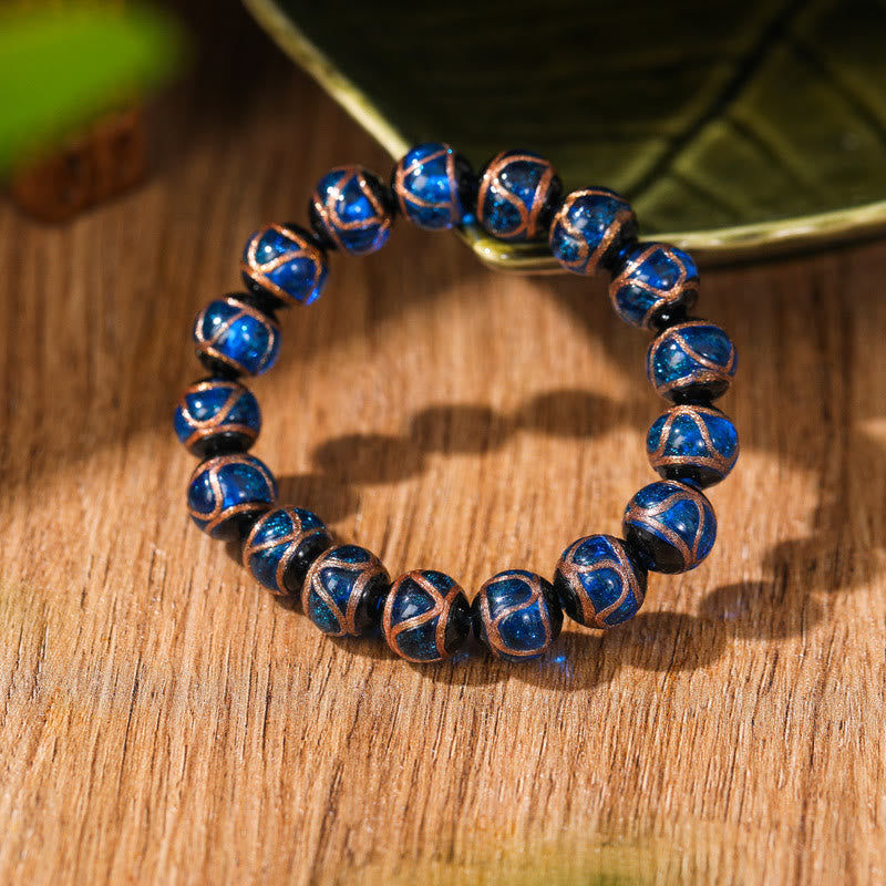 Tibetan Liuli Glass Luck Bracelet 8mm