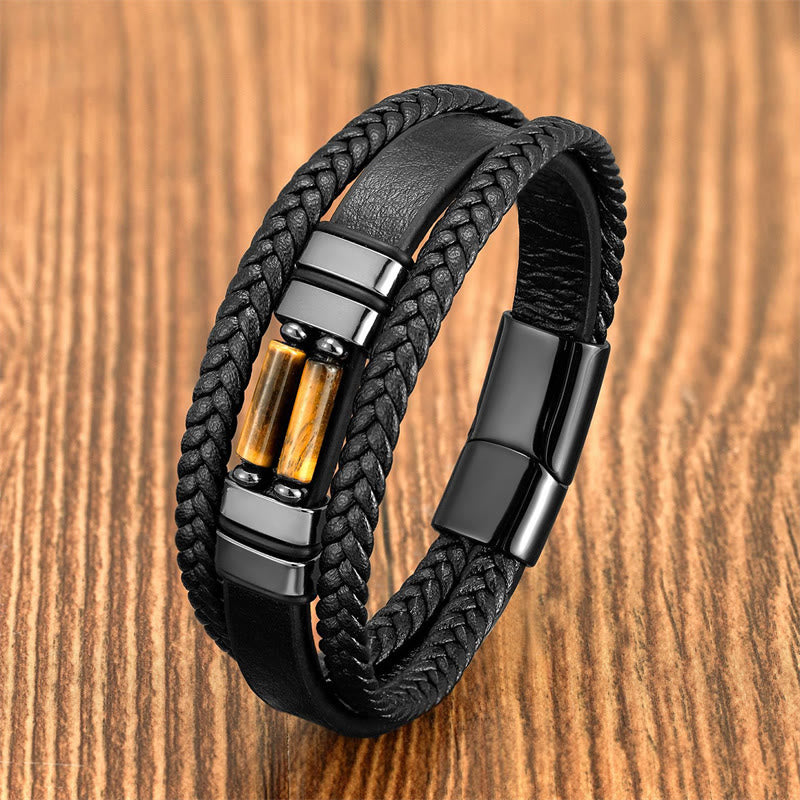 Tiger Eye 16-18cm Multi-layer Strength Bracelet
