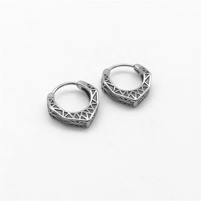 Titanium Steel Viking Hoop Balance Earrings