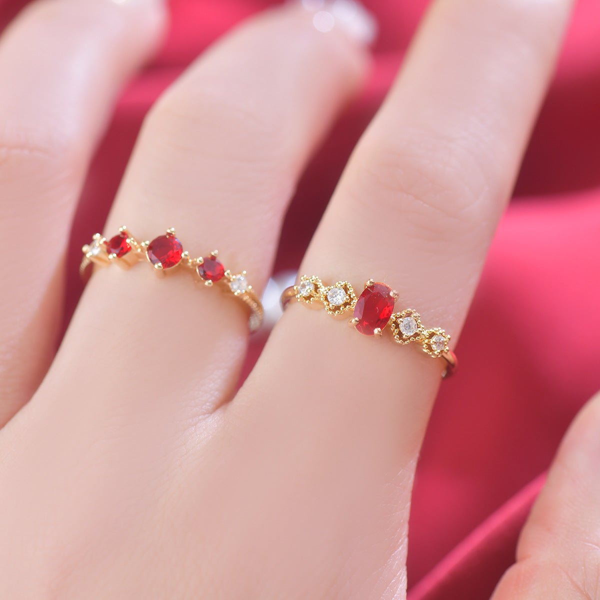 Trinity Ruby Ring
