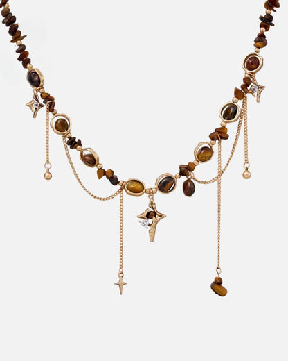 Cassie Tiger Eye Chain Necklace