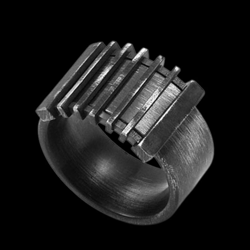 Unique Grill Geometric Ring