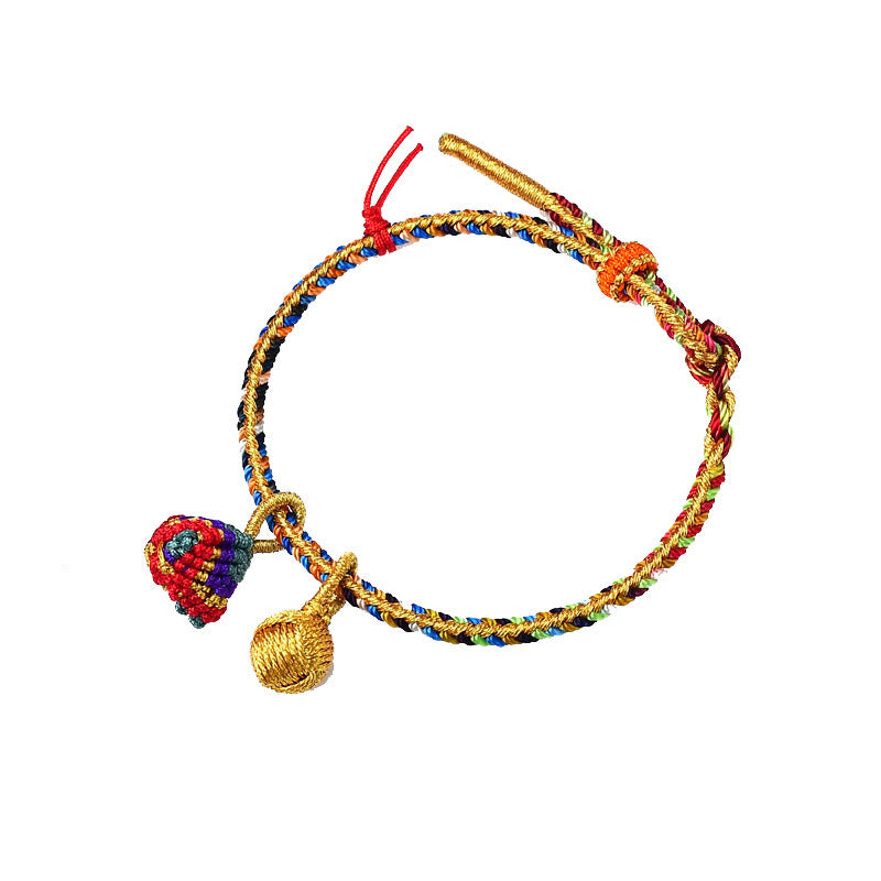 Colorful Red String Charm Bracelet for Luck & Protection