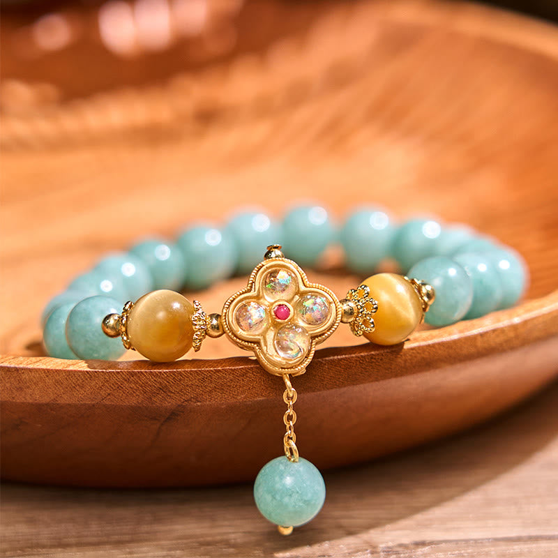 Jade Yellow Tiger Eye Prosperity Bracelet 14-16cm