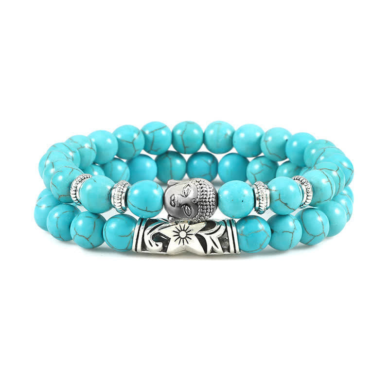 Tiger Eye & Red Turquoise Protection Bracelet Set