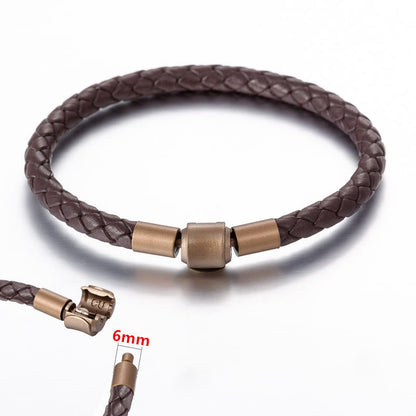 Red String Luck Bracelet 4-5mm Leather Rope