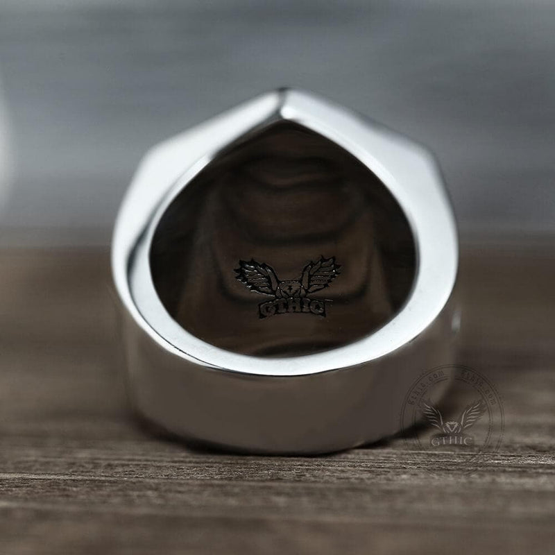 Valknut Compass Stainless Steel Viking Ring
