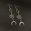 Mystical Pentacle Amulet Drop Earrings