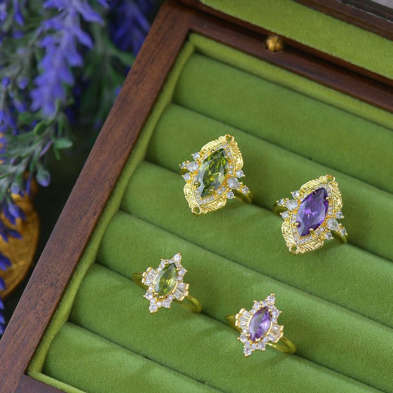 Verdant Art Deco Ring