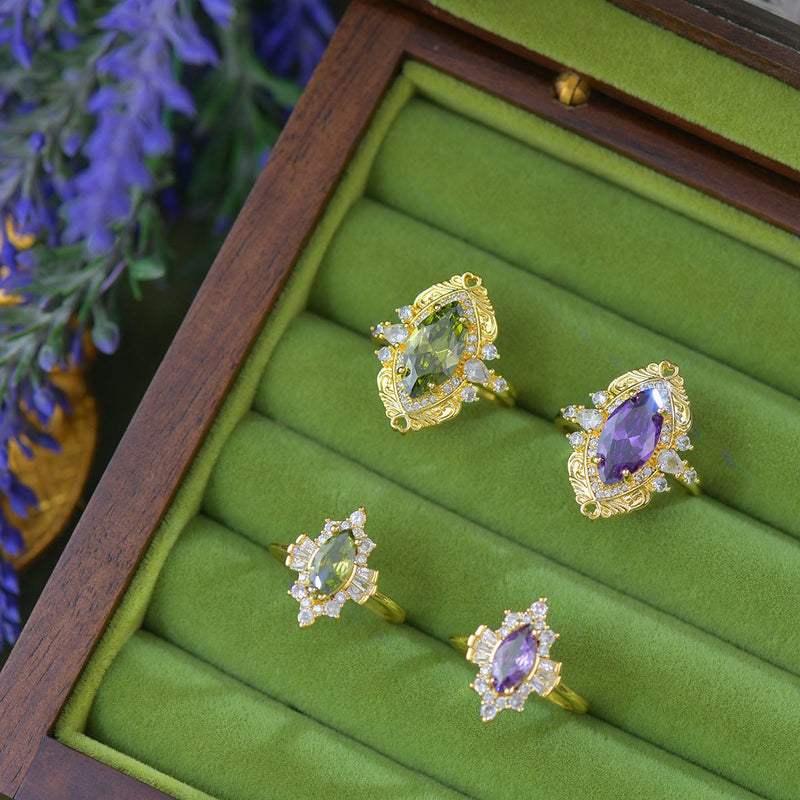 Verdant Art Deco Ring