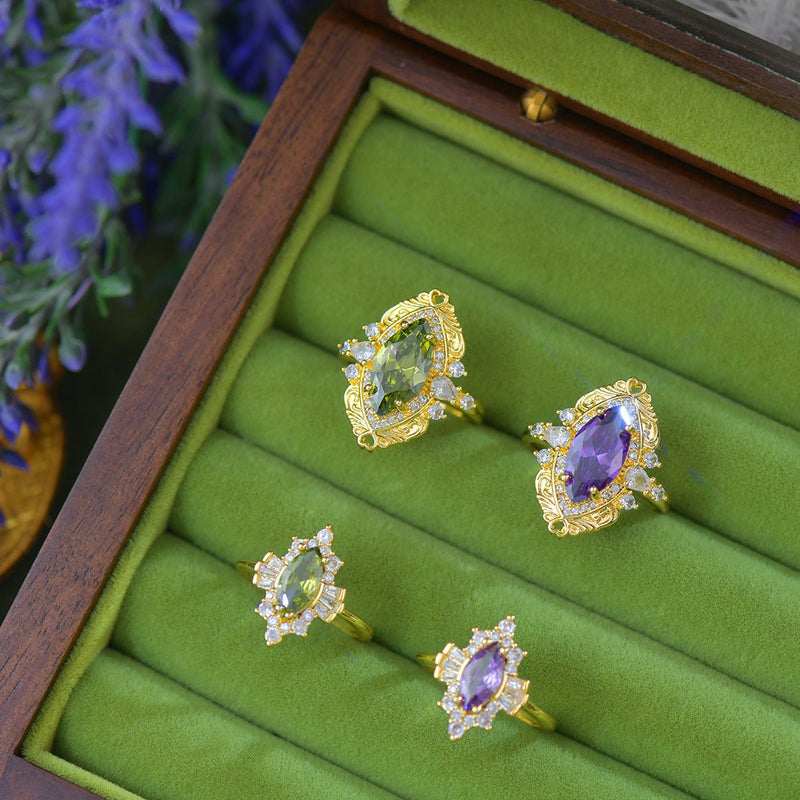 Verdant Art Deco Ring