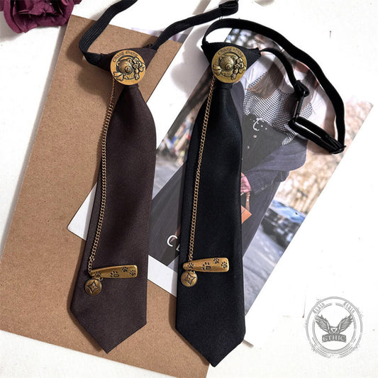 Versatile Bear Round-head Brooch Decorative Tie