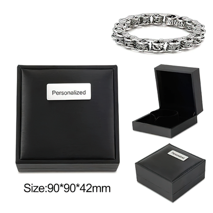 Ancient Dragon Totem Bracelet / Stainless Steel Bracelet / Male Jewelry