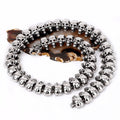 Biker Skeleton Necklace in Rock Style / 316l Stainless Steel Long Skull Necklaces Jewelry