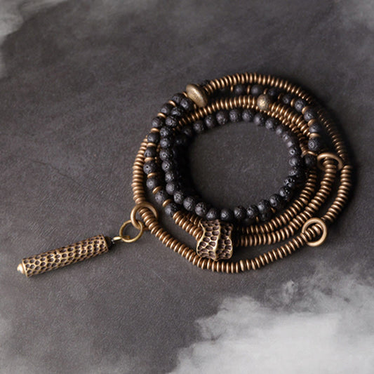 Lava Rock Copper Spiritual Bracelet for Balance