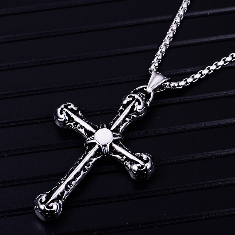 Pendant Cross With 925 Sterling Silver / Gothic Jewelry for and