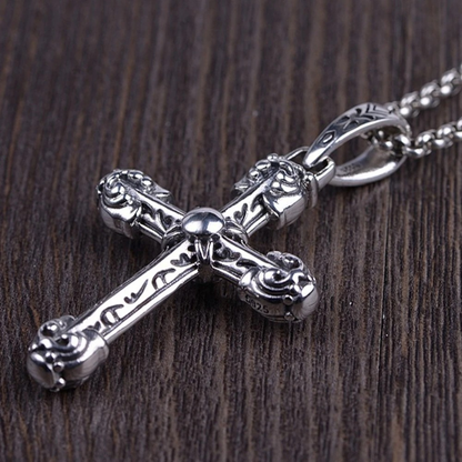Pendant Cross With 925 Sterling Silver / Gothic Jewelry for and