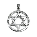 Silver Pendant in Form Hexagram / Original Jewelry of Thai Silver Sterling 925